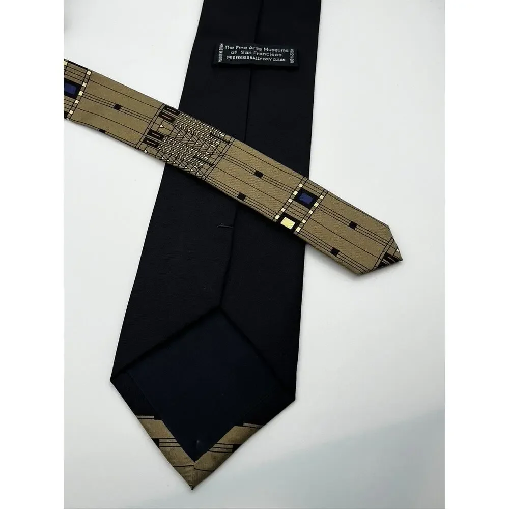 Frank Lloyd Wright Tree of Life Mens Silk Tie Wearable Art - Picture 6 of 7